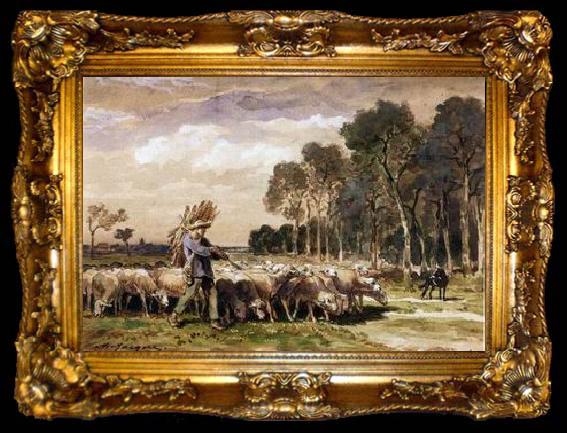 framed  unknow artist Sheep 168, ta009-2